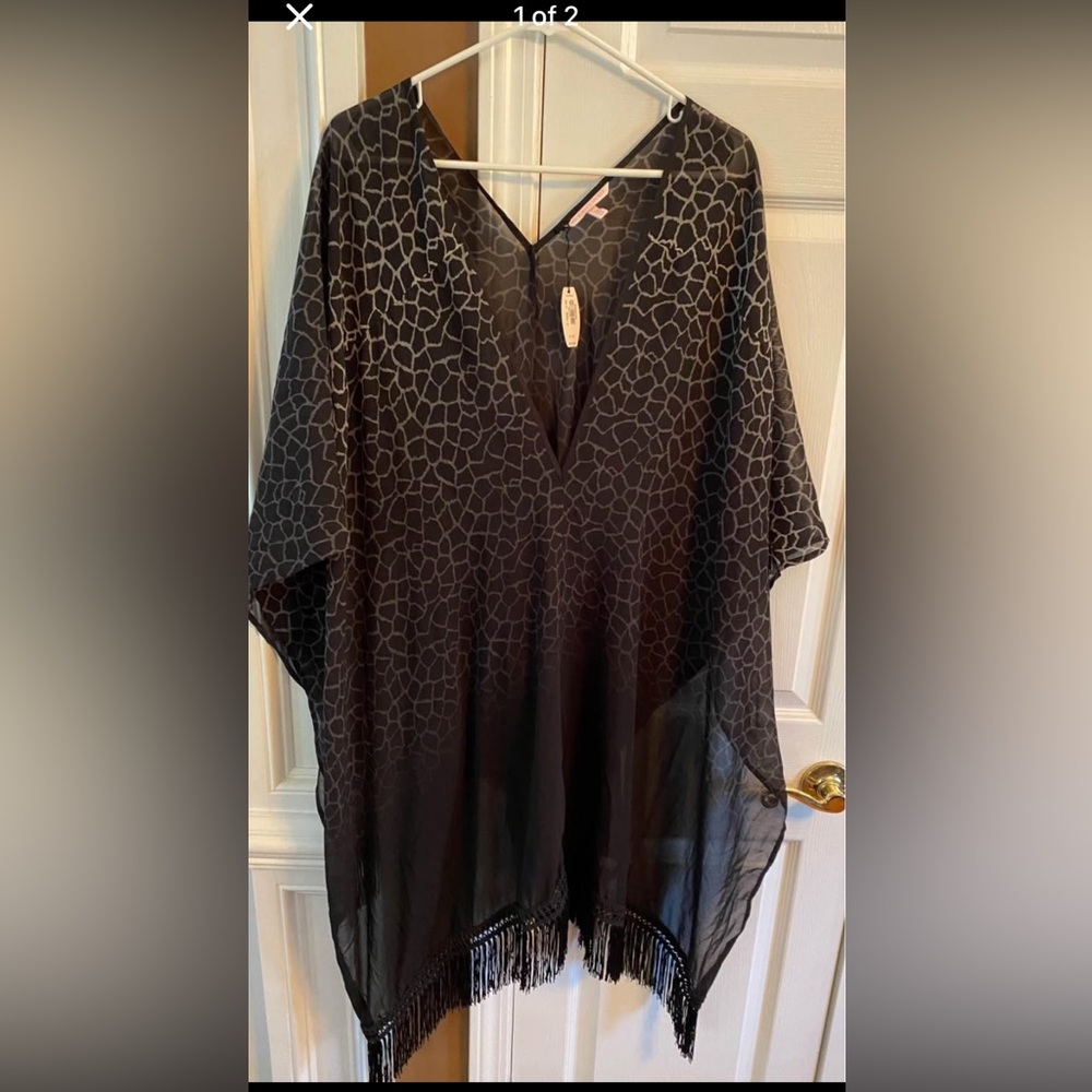 Victoria's Secret Black and Gray Swim Coverup